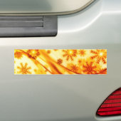 Golden kerstsnowflakes bumpersticker (Op auto)