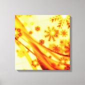 Golden kerstsnowflakes canvas afdruk (Voorkant)