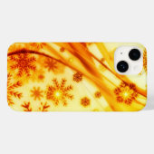 Golden kerstsnowflakes Case-Mate iPhone case (Achterkant (horizontaal))