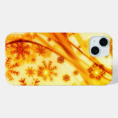 Golden kerstsnowflakes Case-Mate iPhone case (Achterkant (horizontaal))