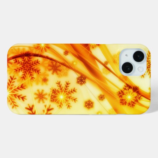 Golden kerstsnowflakes Case-Mate iPhone case (Achterkant (horizontaal))