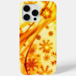 Golden kerstsnowflakes iPhone 15 pro max hoesje