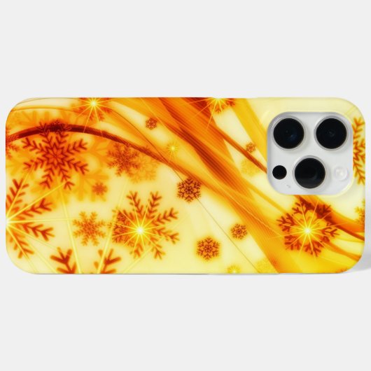 Golden kerstsnowflakes Case-Mate iPhone case (Achterkant (horizontaal))