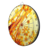 Golden kerstsnowflakes dartbord (Voorkant Rechts)