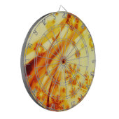 Golden kerstsnowflakes dartbord (Voorkant Links)
