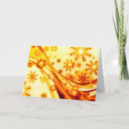 Golden kerstsnowflakes feestdagen kaart