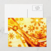 Golden kerstsnowflakes feestdagenkaart (Voorkant / Achterkant)