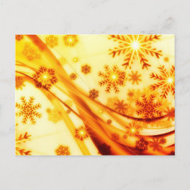 Golden kerstsnowflakes feestdagenkaart