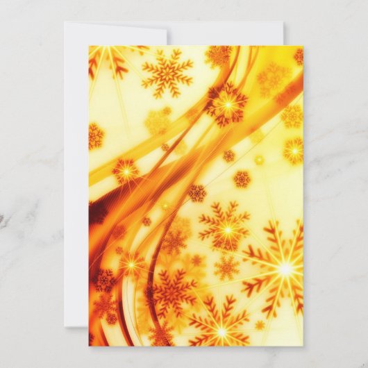 Golden kerstsnowflakes feestdagenkaart (Voorkant)