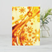 Golden kerstsnowflakes feestdagenkaart (Staand voorkant)