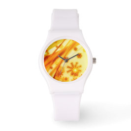 Golden kerstsnowflakes horloge