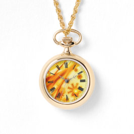 Golden kerstsnowflakes horloge