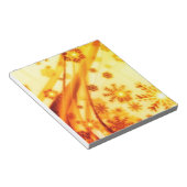 Golden kerstsnowflakes notitieblok (Schuin)