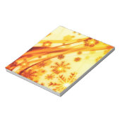 Golden kerstsnowflakes notitieblok (Linkerzijde)