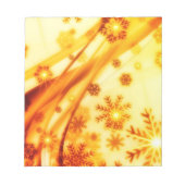 Golden kerstsnowflakes notitieblok (Voorkant)