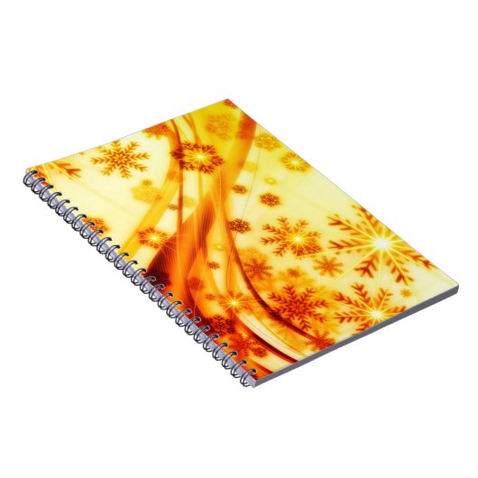 Golden kerstsnowflakes notitieboek (Rechterzijde)