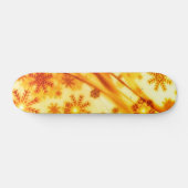 Golden kerstsnowflakes persoonlijk skateboard (Horizontaal)