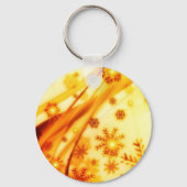 Golden kerstsnowflakes sleutelhanger (Voorkant)