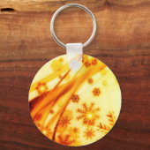 Golden kerstsnowflakes sleutelhanger (Voorkant)