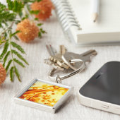 Golden kerstsnowflakes sleutelhanger (Zijkant)