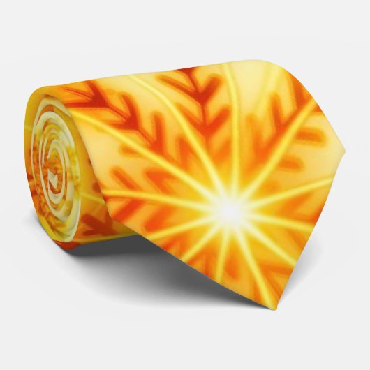 Golden kerstsnowflakes stropdas (Opgerold)