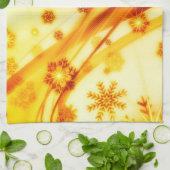 Golden kerstsnowflakes theedoek (Gevouwen)