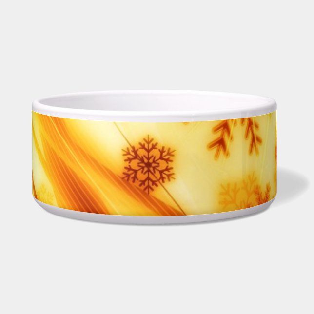 Golden kerstsnowflakes voerbakje (Voorkant)