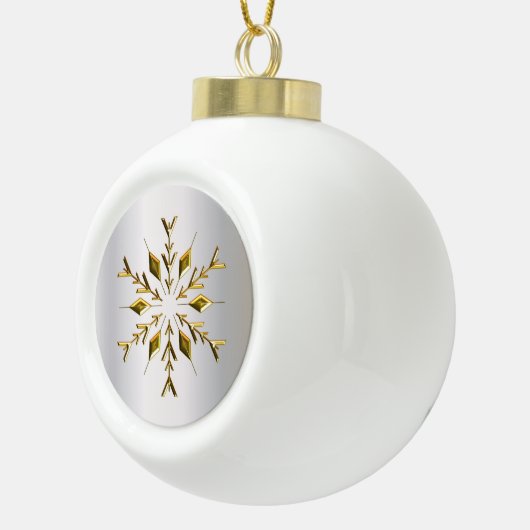 Golden kerstster keramische bal ornament (Rechts)