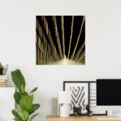 Golden kerstverlichting poster (Thuiskantoor)