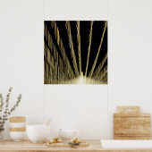 Golden kerstverlichting poster (Keuken)