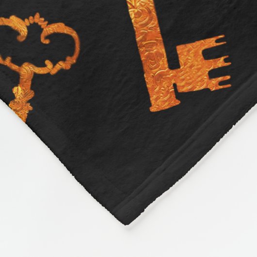 Golden Keys,  Keys Fleece Deken (Hoek)