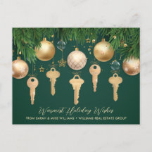 Golden Keys Vastgoed Kerst Kaart
