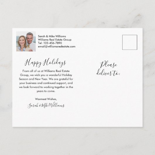 Golden Keys Vastgoed Kerst Kaart (Achterkant)