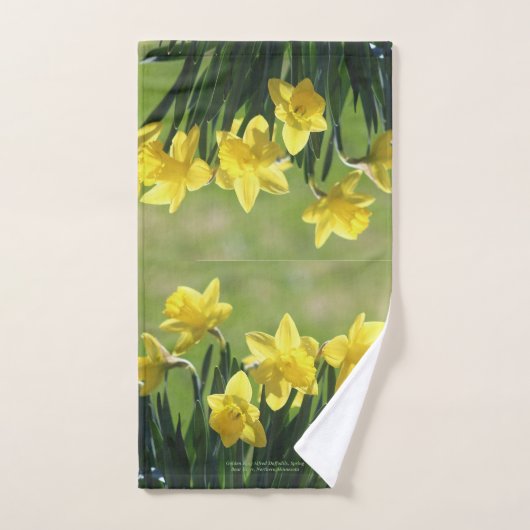 Golden King Alfred Daffodils, Spring Handdoek (Handdoek)