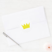 Golden King Crown Ronde Sticker (Envelop)