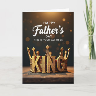 Golden King Fathers Day Card Kaart