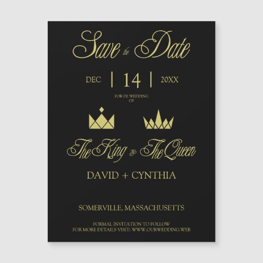 Golden King & Queen Crowns for Wedding (Voorkant)