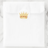Golden King's Crown Queen's Jewels Royalty Ronde Sticker (Tas)