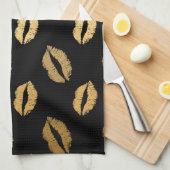 Golden kisses theedoek (Quarter Fold)