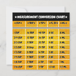 Golden Kitchen Conversion Measure Grafiek Kaart