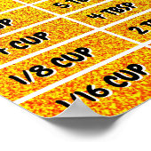 Golden Kitchen Conversion Measure Grafiek Poster (Hoek)