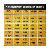 Golden Kitchen Measurement Conversion Chart Tegeltje (Voorkant)