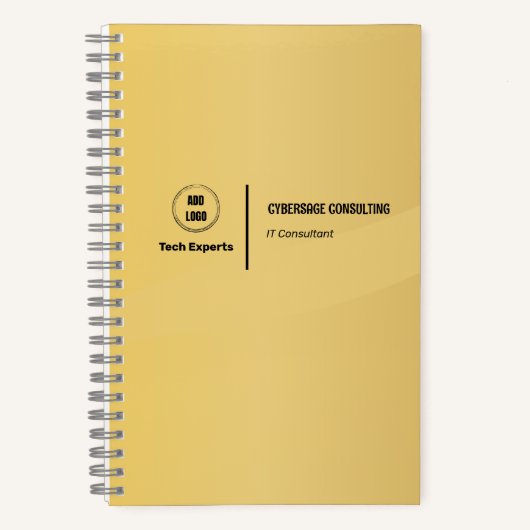 Golden kleurenontwerp notitieboek (Voorkant)