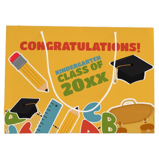 Golden Kleuterschool Afstuderen Groot Cadeauzakje (Achterkant)