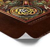 Golden Knotwork Pentacle Poster (22x22 inch) (Hoek)