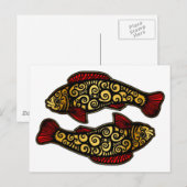 Golden Koi Briefkaart (Voorkant / Achterkant)