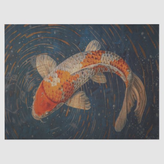 Golden Koi Decoupage Tissuepapier (Voorkant)