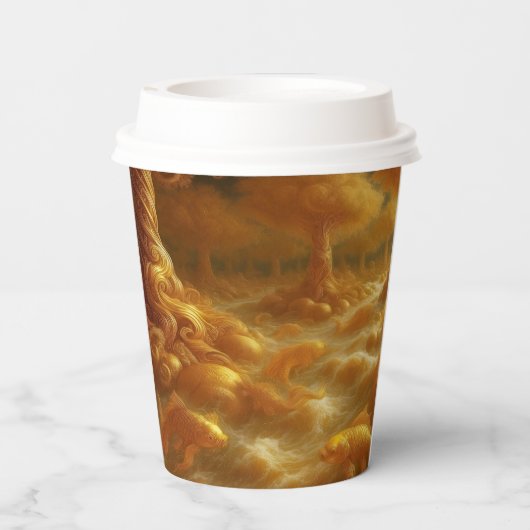 Golden Koi Papieren Bekers (Achterkant)