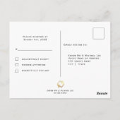 Golden Koi RSVP Wedding Briefkaart (Achterkant)