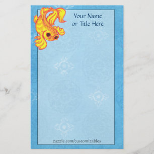 Golden Koi Stationery Briefpapier